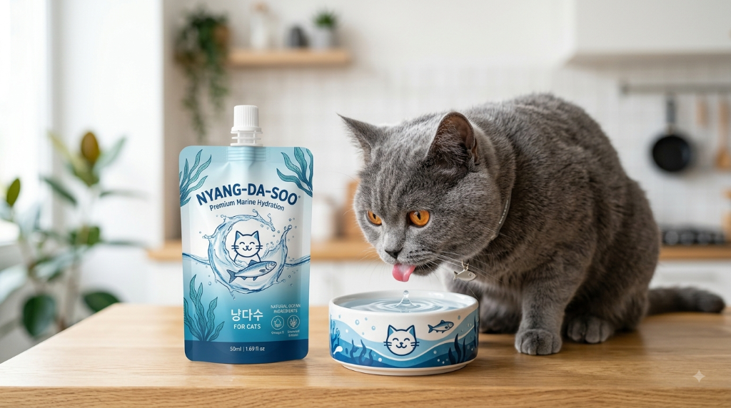 냥다수 Nyang-da-soo — hydration drink for cats